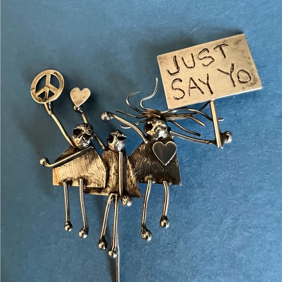 Jeff “Pinkeye” Storey Sterling Silver Pin - Picture 2 of 2